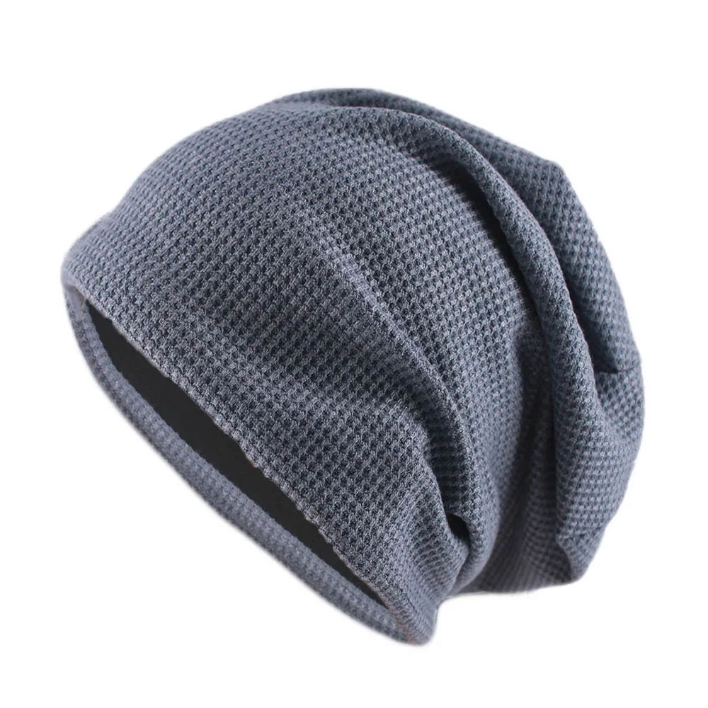 Neue Mode Hut für Männer und Frauen Herbst gestrickt einfarbige Schädel Mützen Frühling lässig weichen Turban Winter Gorras Unisex Hut – Detail 18