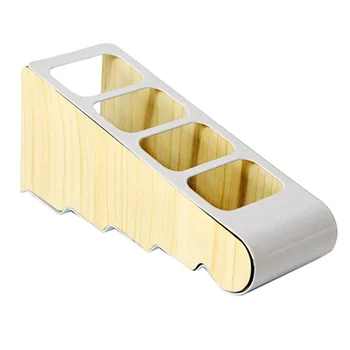 

Solid Wood Home Desktop Multifunctional Desk Organizer Box Black Solid Color Simple Style Home Remote Control Storage