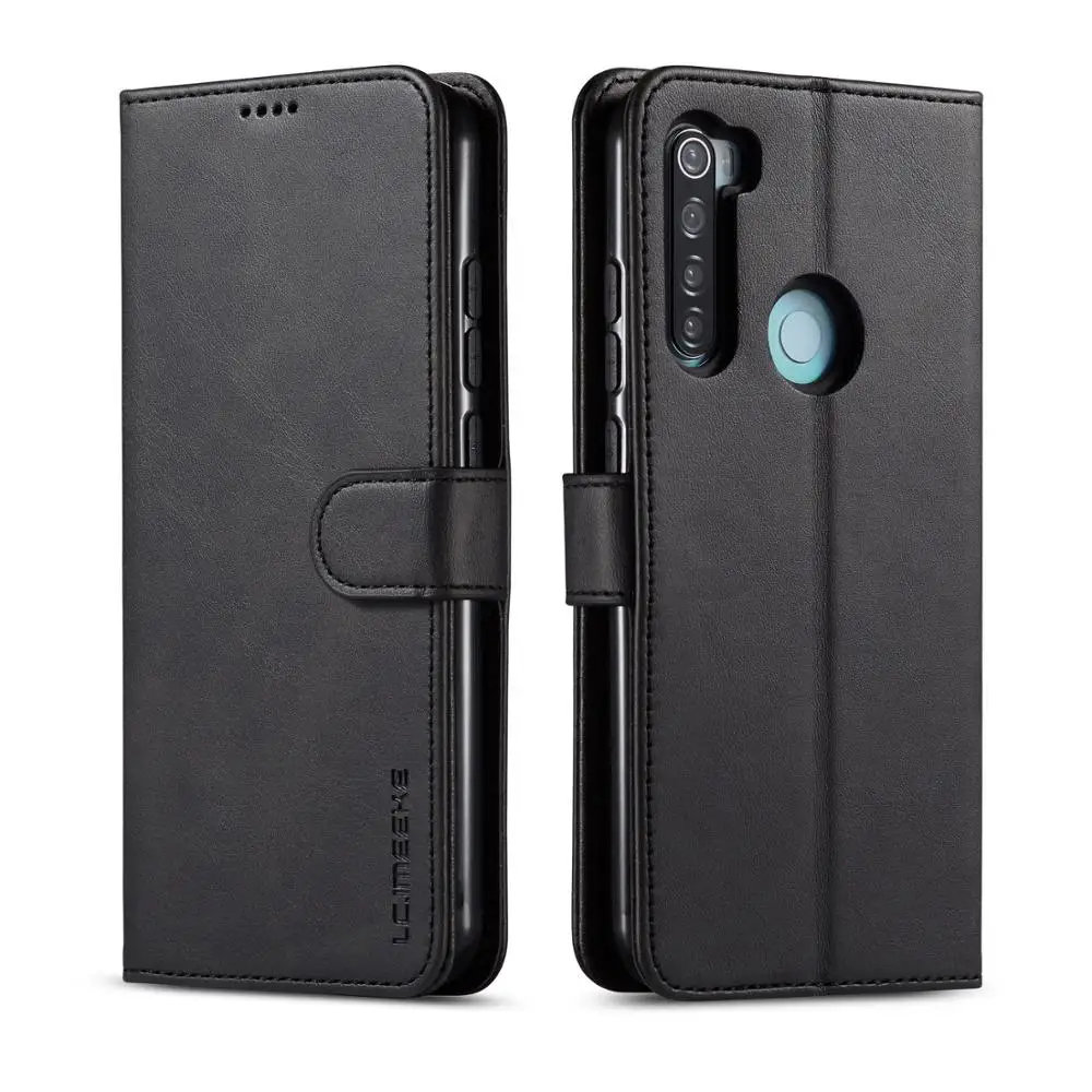 Кожаный чехол бумажник для Xiaomi Redmi Note 8 note pro держатель карт флип