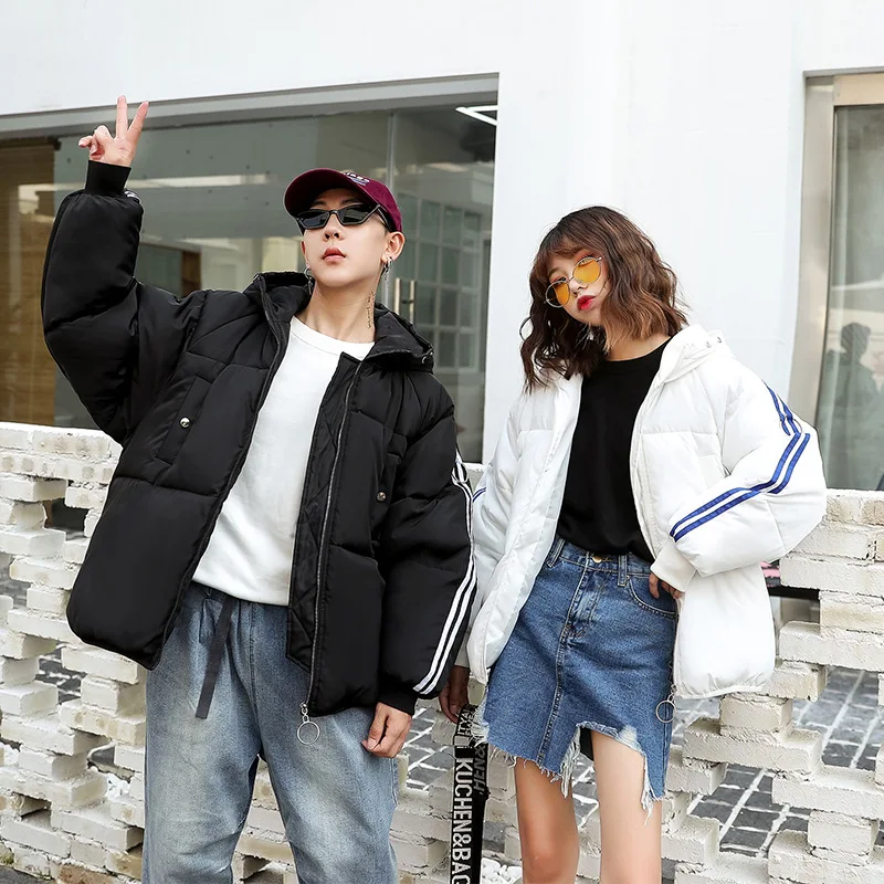 

2018 New Style Winter Couple Clothes Korean-style Trend down Coat Cotton-padded Clothes Men And Women Short Students Cotton-padd
