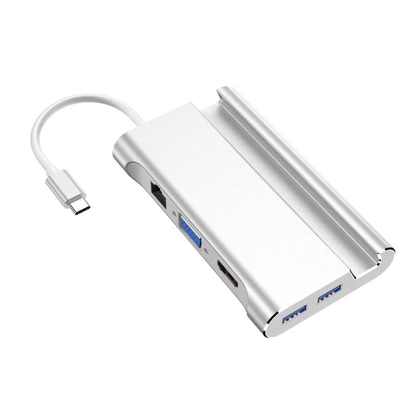 Type c концентратор c к hdmi smart dock PD type-c 1000 Мбит/с USB3.0 VGA HDMI4K* 2KHD для iPad ProMate book Samsung 910 Mate20 Pro