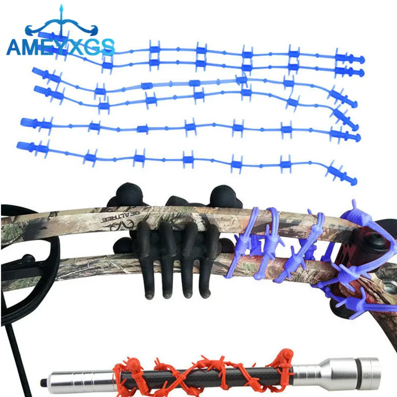 

6pcs Archery Compound Bow Stabilizer Bow Body Silencer Balance Bar Archery Rubber Wire Damper For Shooting Hunting Accessories