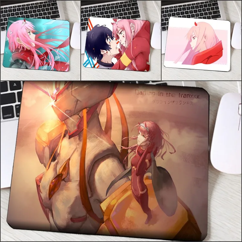 Творческий Аниме Коврик для мыши для девочек Darling в Franxx 02 милые девушки узор Мышь мат Pc теплоизолирующая подставка небольшой Размеры для геймера