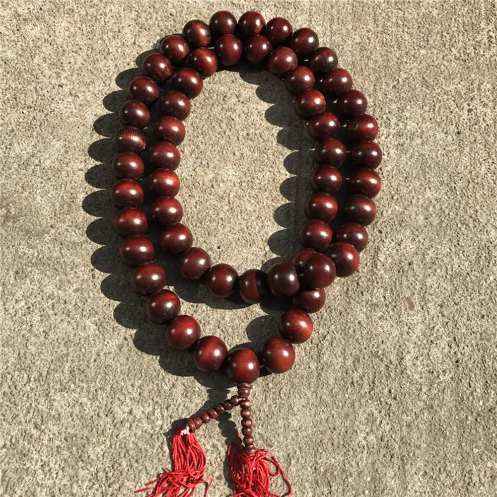 Men Bracelet Natural Wood Buddha Monk Prayer Beads Necklace for Kung Fu Suit Tai Chi Uniform Ornament Jewelry gift | Украшения и