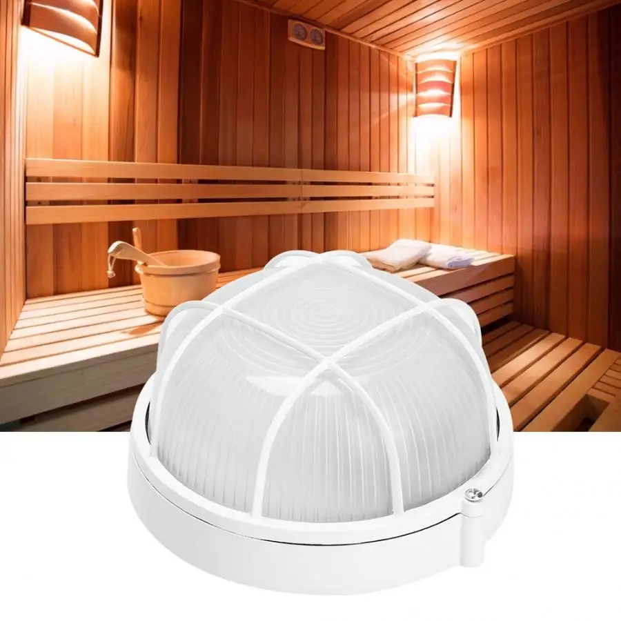 Профессиональный круглый светильник высокого Температура взрывобезопасная лампа для Ванная комната сауна Применение 220V Защита от высоких температур Температура лампы влаги