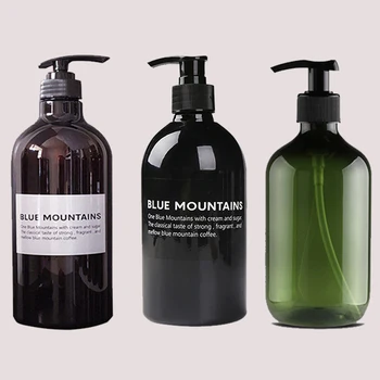 

Shampoo Shower Gel Press Bottle Hair Conditioner Body Wash Liquid Empty Bathroom Dispenser Soap Bottles Plastic 250/450/500ML