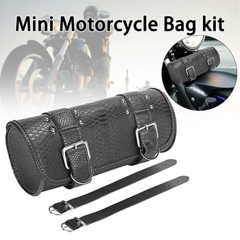 

Motorcycle Saddle Bag Artificial Leather Crocodile Leather Style Side Tail Tool Bag for Harley Honda Triumph