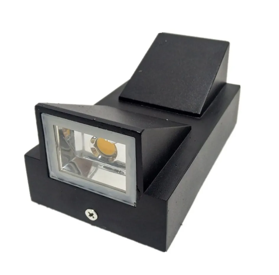 COB светодиодный настенный светильник из алюминия, водонепроницаемый Ip65 3W, 6 Вт, AC85-265V, черный, серый, для улицы, в помещении, в форме K, современный скандинавский уличный светильник