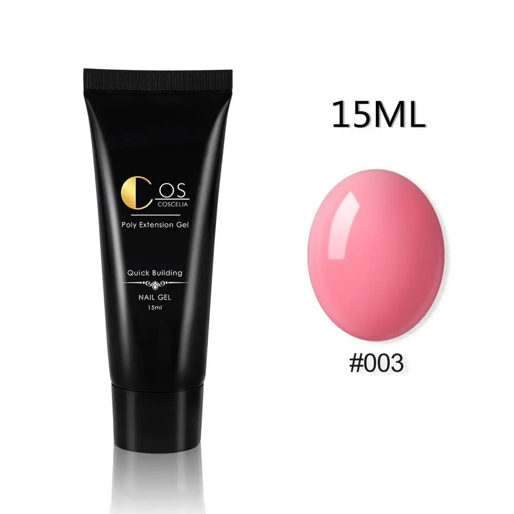 15ML 003 COSCELIA 30/15 мл полигель для ногтей акриловый строительный гель для наращивания ногтей строительный гель УФ лак для ногтей для маникюра дизайн ногтей - Цвет: 15ML 003