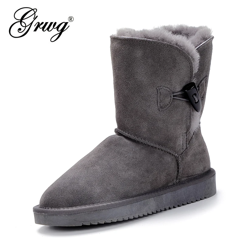 Natural-Fur Shoes Snow-Boots Australia Womens Real-Leather Brand Winter Classic Warm