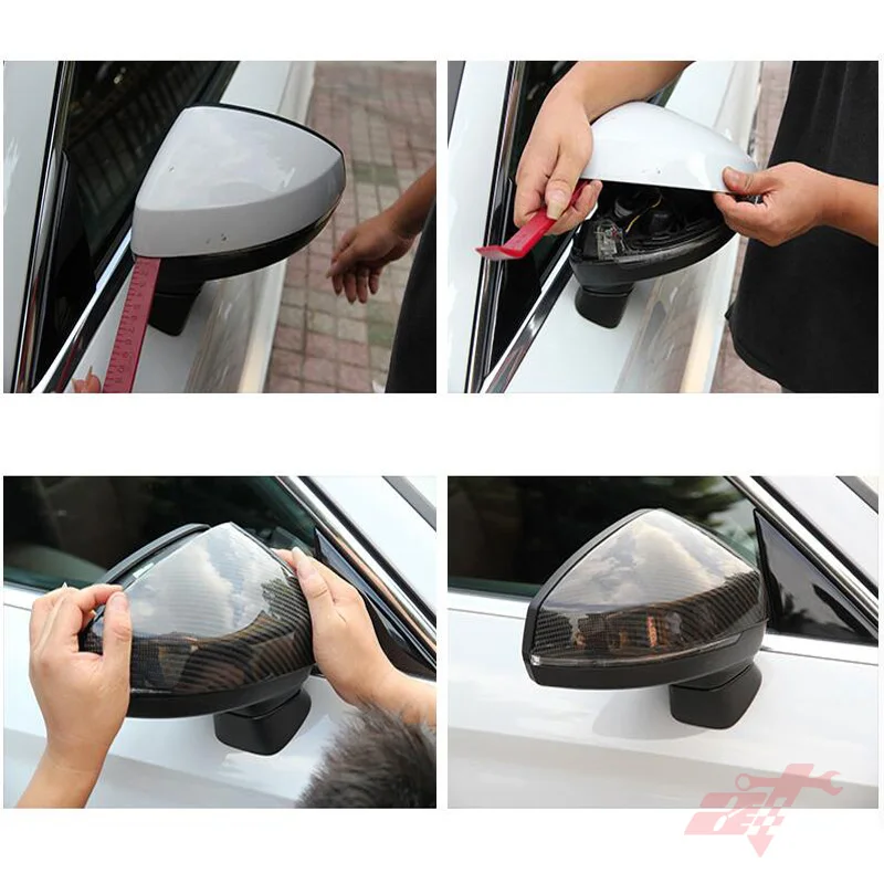 with side assist Крышка для зеркала из углеродного волокна для Audi A3 8V RS3 боковая крышка зеркала заднего вида - Цвет: with side assist