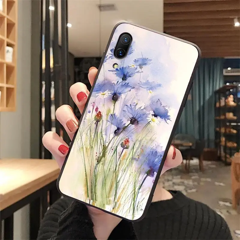 Watercolor flower Dandelion Lotus Lavender