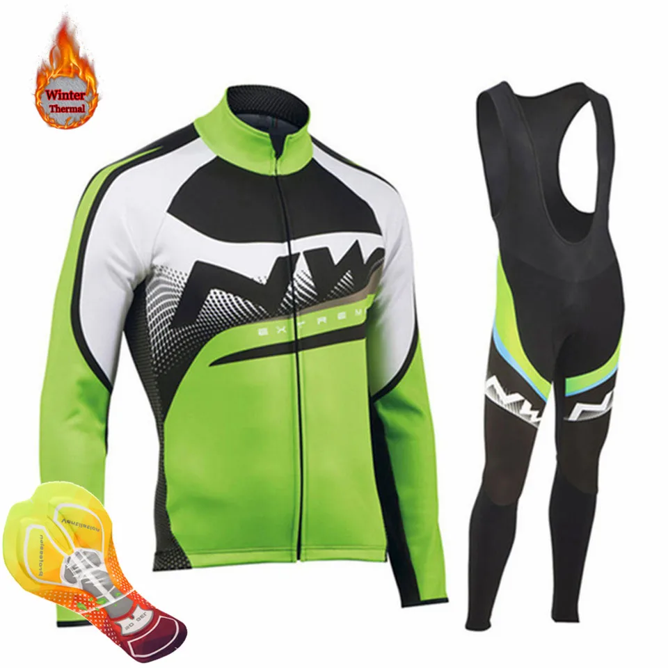 

Winter Thermal Wool Long Sleeve Set 2019 Winter Bicycle Jersey Bicycle Set Cycling Clothing Winter Clothes