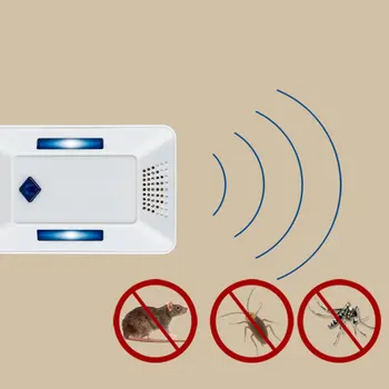 

2pcs 110V Multifunction Insect Repellent Ultrasonic Mosquito Dispeller Portable Insect Repellent Silent Animal Repellent for Hom