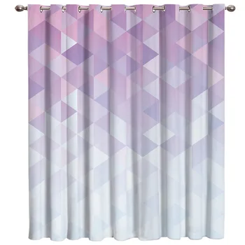 

European Style Geometric Gradient Triangle Curtains for Windows Drapes Modern Printing Curtain For Living Room Bedroom