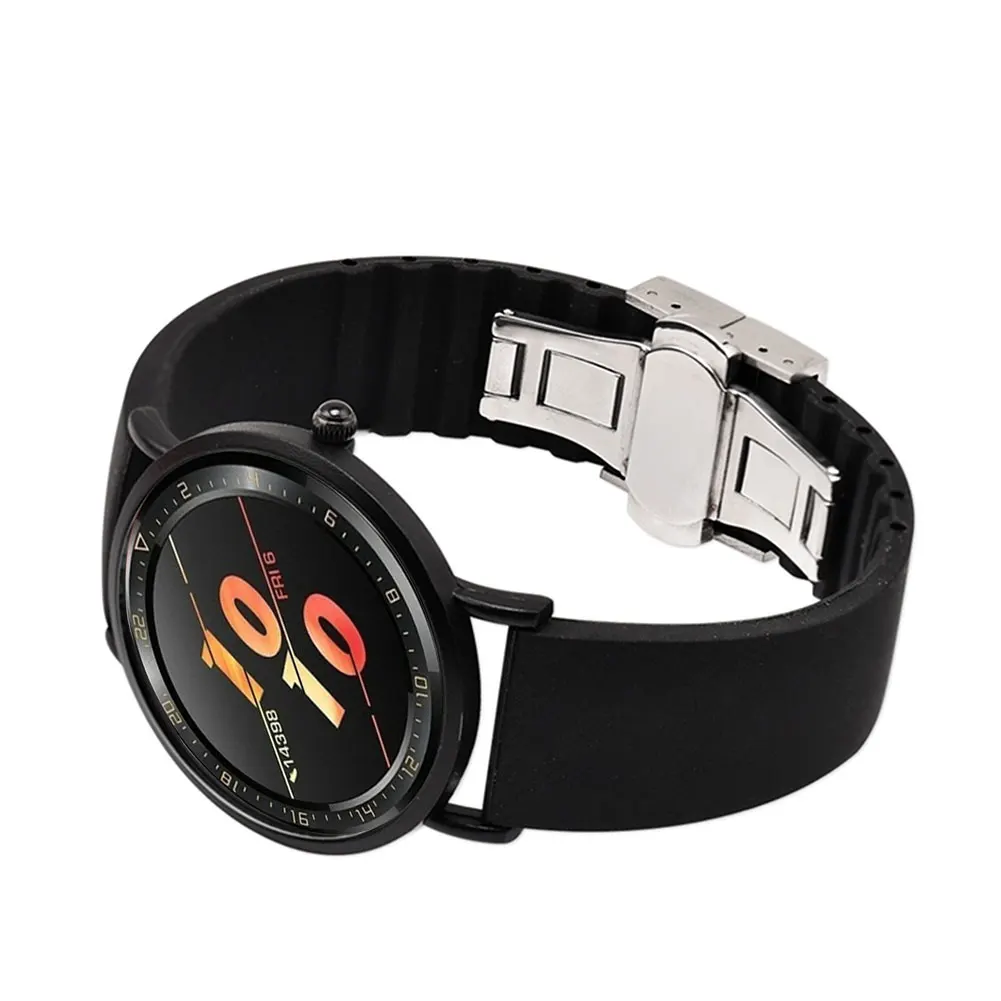 Quick Release 18 мм силиконовый ремешок для часов Ремешок для Garmin Active S двойная кнопка бабочка браслет ремешок для LG W100