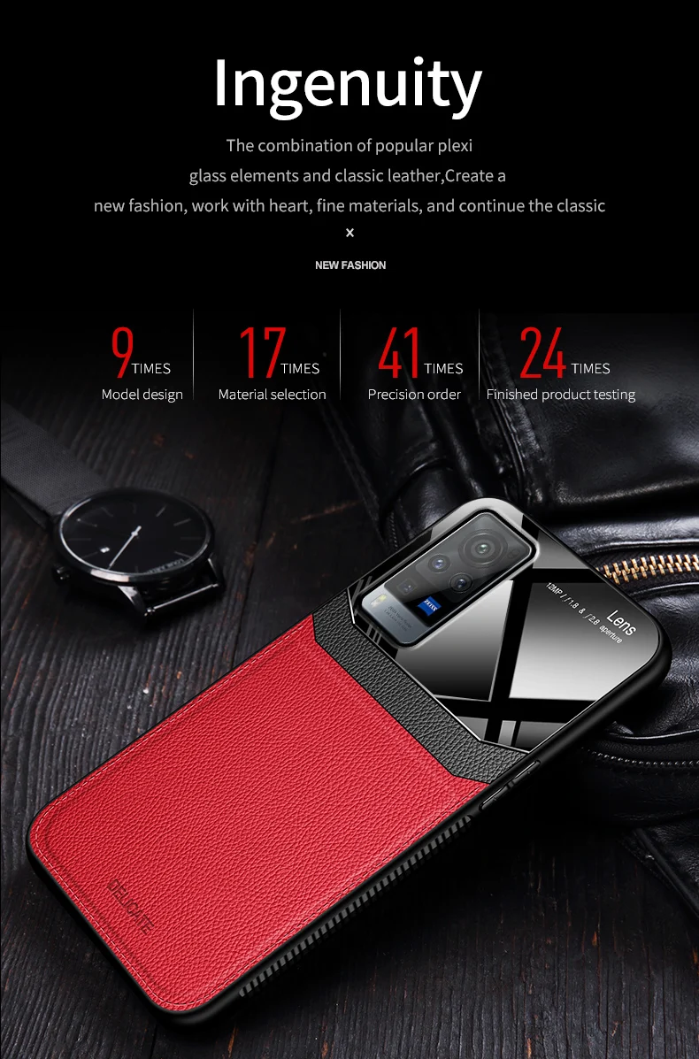 Coque de téléphone XUANYAO pour VIVO X60 Pro Coque fine en cuir rigide pour VIVO X60 Pro Plus Coque souple en silicone _voghion.com