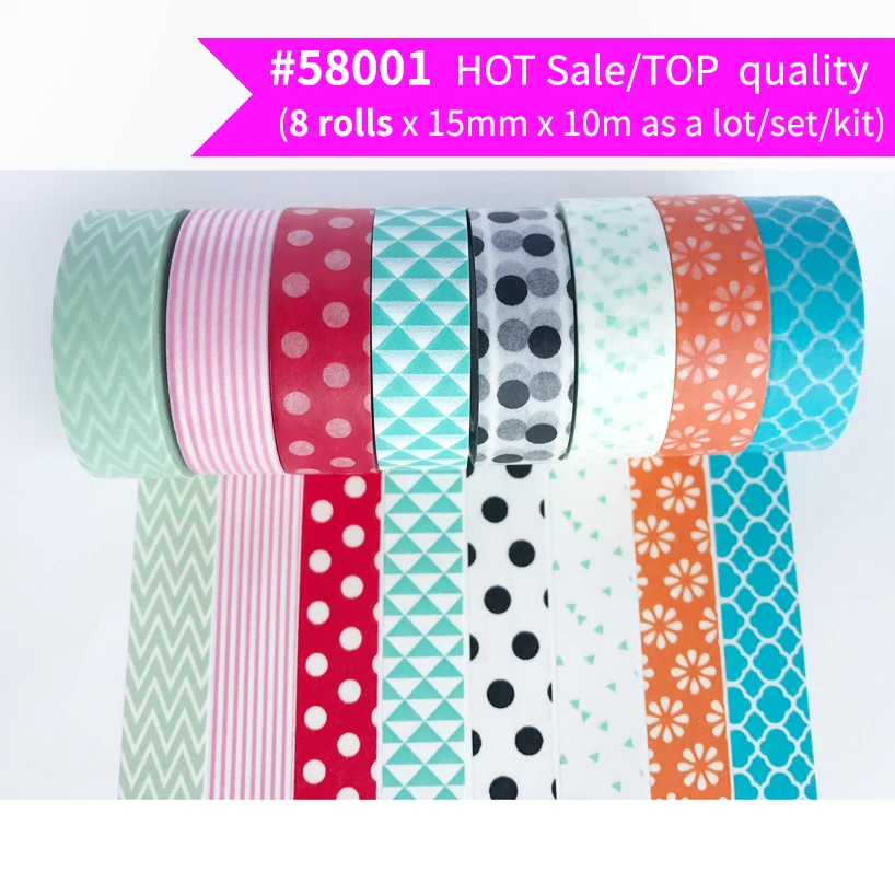 

Basic Washi Tape Set DIY Washi Tape Kit for Card Decoration Gift Wrapping