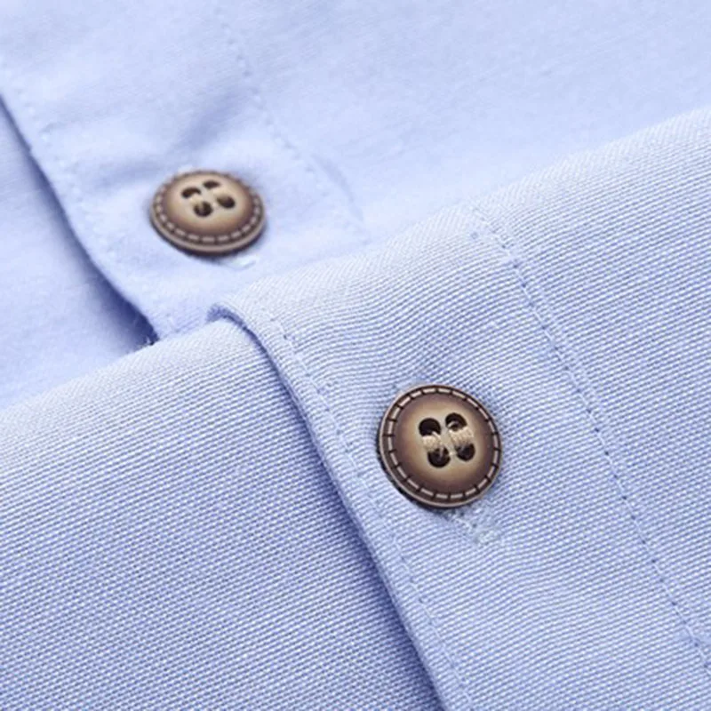 Мужские рубашки из хлопка высокого качества Slim Fit с длинным рукавом мужская одежда воротник стоечка однотонный деловой рубашки мужские рубашки