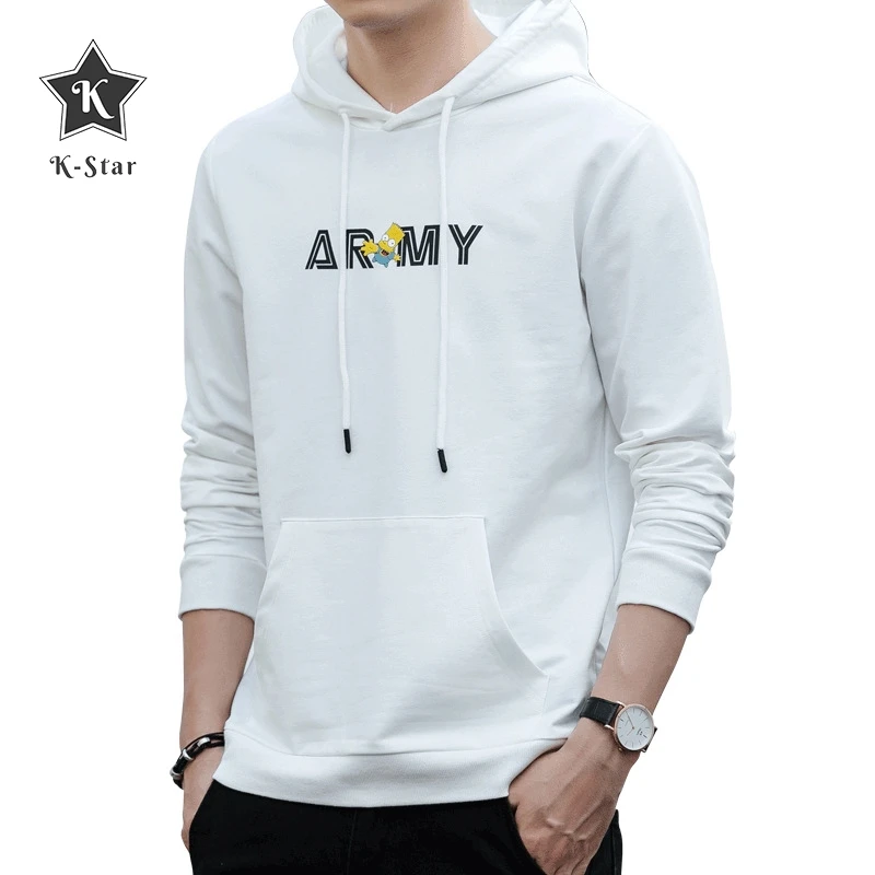 

K-Star Spring Men's Hoodies Sweatshirts Hooded Student New Male Trendy Long Sleeve Teen Jacket Casual Top Men Streetwear Outwear