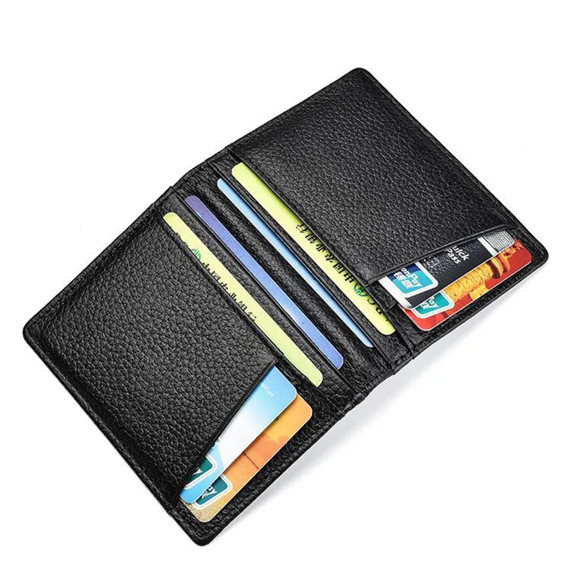 Mini Credit Card Holder Wallet Super Slim Soft Wallet 100% Genuine Leather Purse Card Holders Men Thin Small leather wallet wallet card holder card holder credit card holder credit card wallet card wallet wallet card bag document card wallet