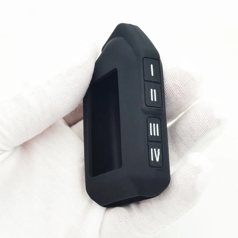 Car Key Shell Silicone Car Key Cases LCD Remote Control Protector Cover Skin For Scher-Khan Mobicar A B 1 2 3 M10 M20 Two Way Car Alarm System