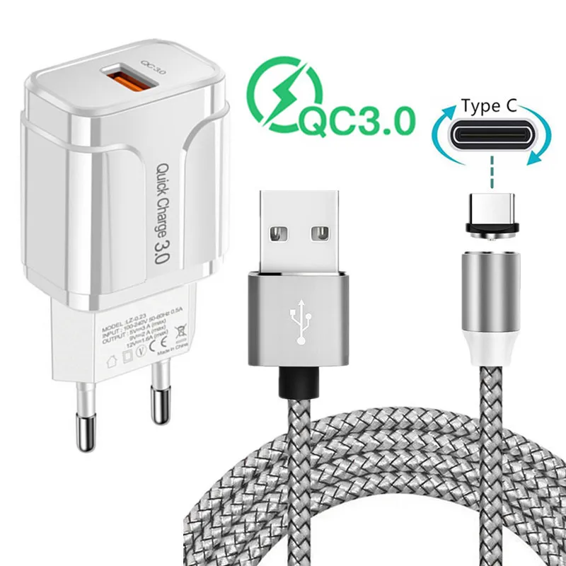 Магнитный зарядный кабель USB 3 0 светодиодный для Samsung A71 Huawei P30 Honor view 30 Pro HTC Sony Oppo LG |