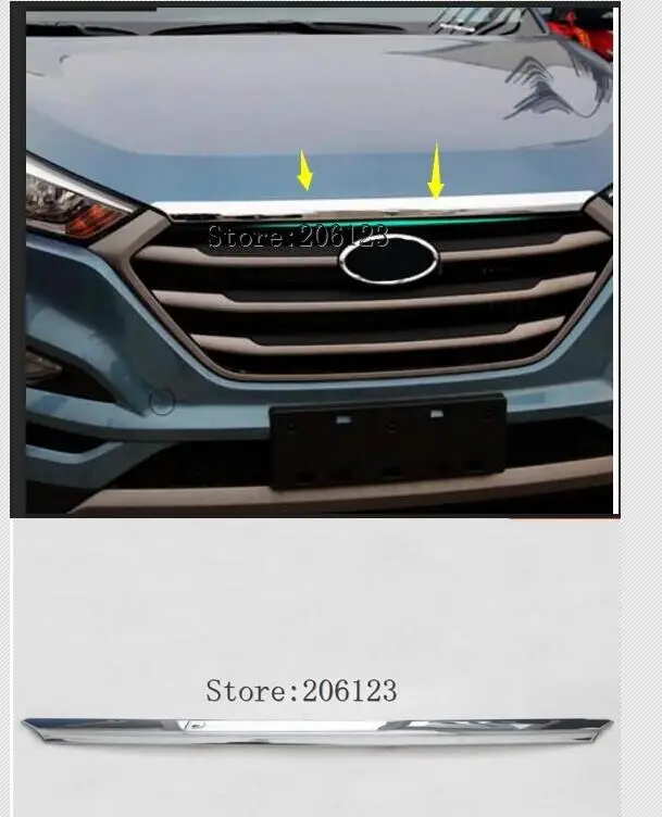 Подходит для HYUNDAI TUCSON TL 2015 2016 2017 хромированный передний капот решетка гриль губы