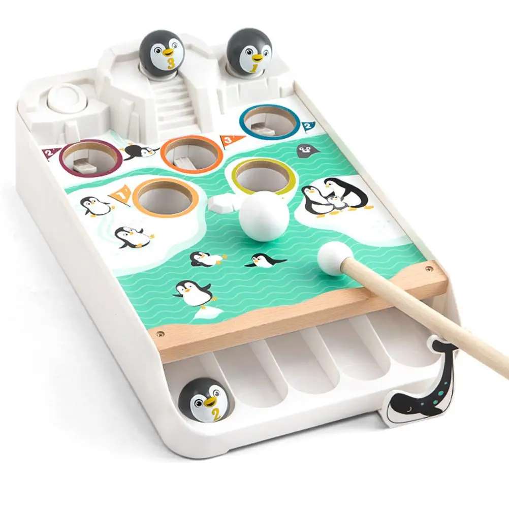 Wooden board game Toys Mini Tabletop Billiards Penguin Sports montessori toy drinking Party toys For children Adults | Игрушки и хобби