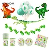 Dinosaur Theme Party Tableware Birthday Party Decoration Kids Adult Paper Plate Cups Tablecloth Balloons Straw Party Supplies ► Photo 2/6