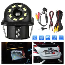 Cámara de visión trasera para coche, dispositivo Universal con 8 LED, visión nocturna, marcha atrás, Monitor de aparcamiento