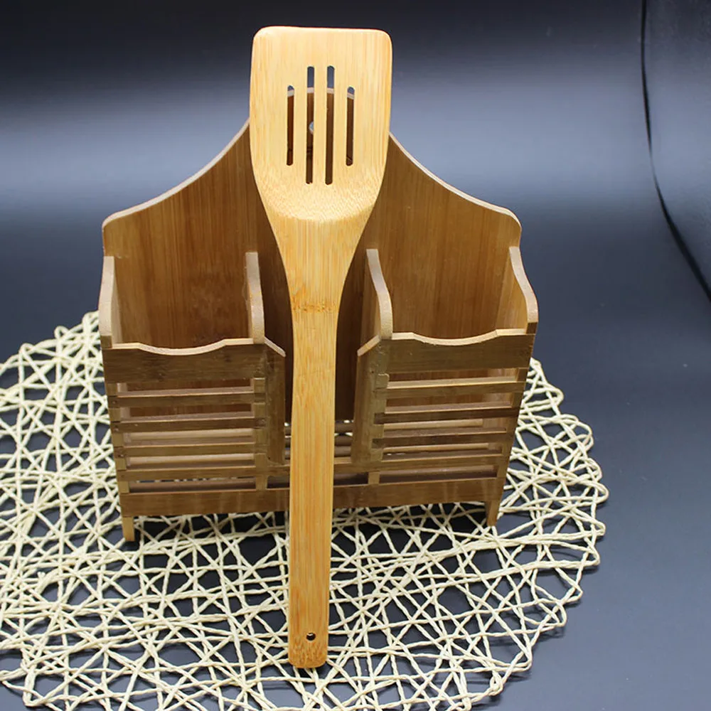 5 шт бамбуковая посуда Многофункциональный кухонный деревянный набор инструментов для приготовления пищи Ложка Вилка лопатка для перемешивания лопатка# YL10