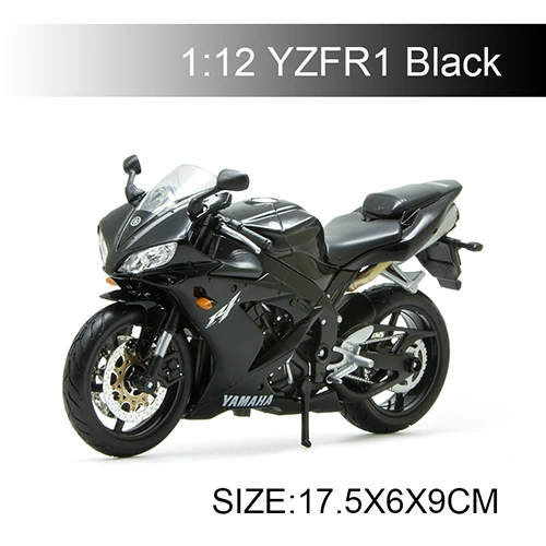 Модель мотоцикла Maisto YZF R1 YZ450F, модель 1:12, модель металлического литья под давлением, миниатюрная гоночная игрушка для коллекции подарков - Цвет: YZF R1 Black