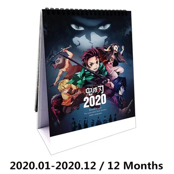 

2020 Anime Demon Slayer Kimetsu no Yaiba Desk Calendar DIY Cartoon Characters Calendars Anime Around