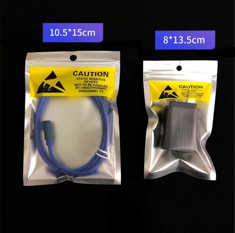 100 шт./партия антистатические защитные пакеты на молнии|cable bag|usb cable bagusb bag |