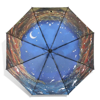 

Abstract Big Folding Umbrella Cute Strong Woman Mini Umbrella Rain Lady Mens Gifts Cute Sun Umbrella Men Windproof W
