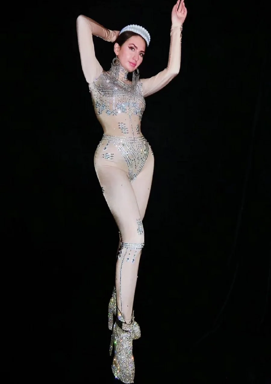 Женский сексуальный облегающий Блестящий Кристалл Стразы дизайн наряд для