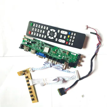 

Fit B133XW07 V.0/V1/V2 universal 40 pin LVDS screen 1366*768 AV HDMI VGA USB DVB 3663 TV digital LCD controller board DIY Kit
