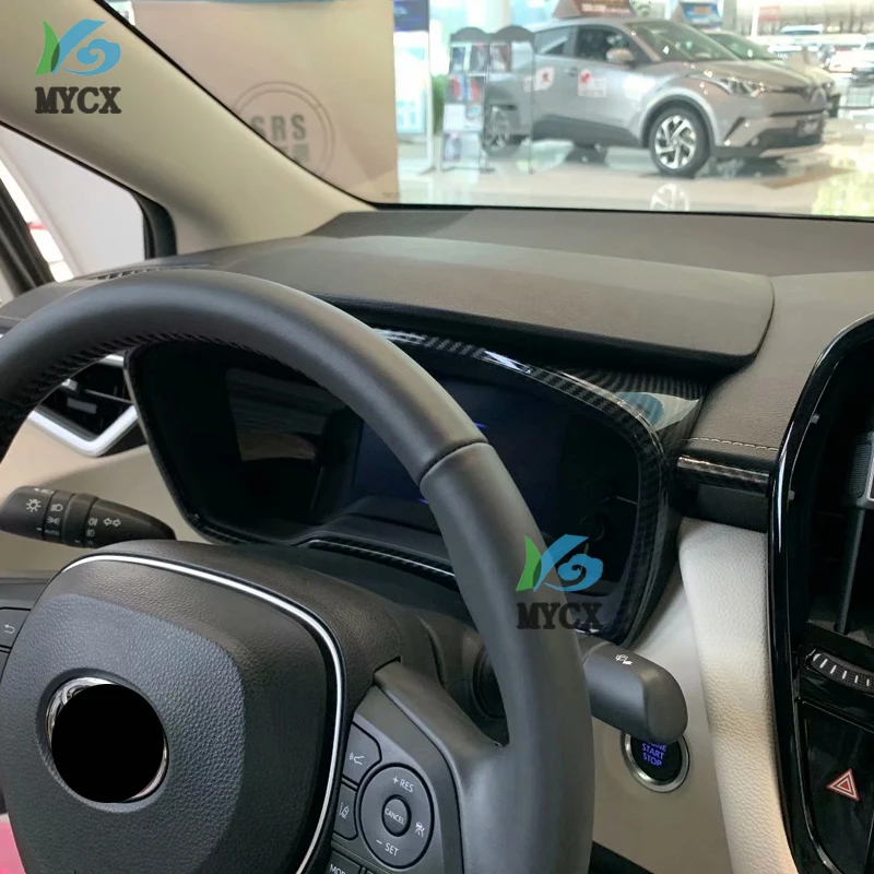 Автомобильный Стайлинг для Toyota Corolla E210 12th Gen ABS углеродное волокно стиль приборной панели автомобиля рамка декоративная накладка наклейка