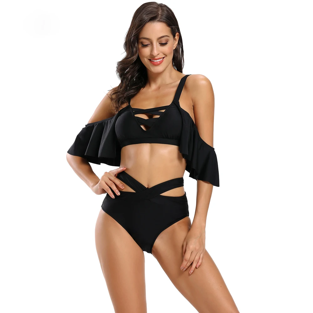 Two Piece Swimsuit Solid Bikinis Sexy Women Swimwear Summer  Swim Suit Beachwear Bikini  Bathing Suit Women Swimwear Women