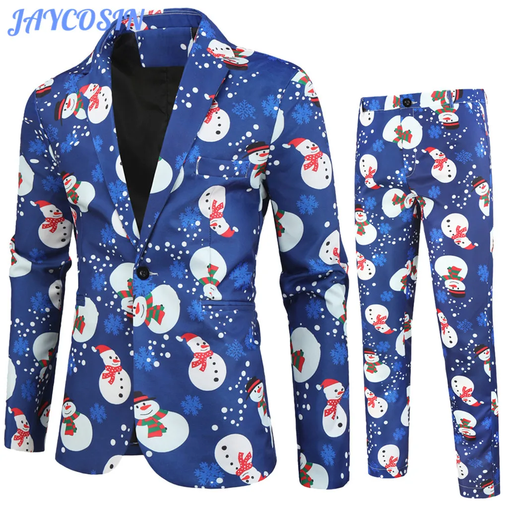 JAYCOSIN Suits Men 2019 Christmas Suit Autumn Winter For Wedding Fashion Casual Plus Size Blazer Homme 1123 | Мужская одежда