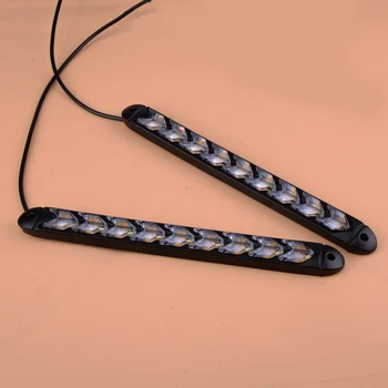 

Universal 1 Pair 9 LED DRL Daytime Running Strip Sequential Flowing Turn Signal Lamp Light