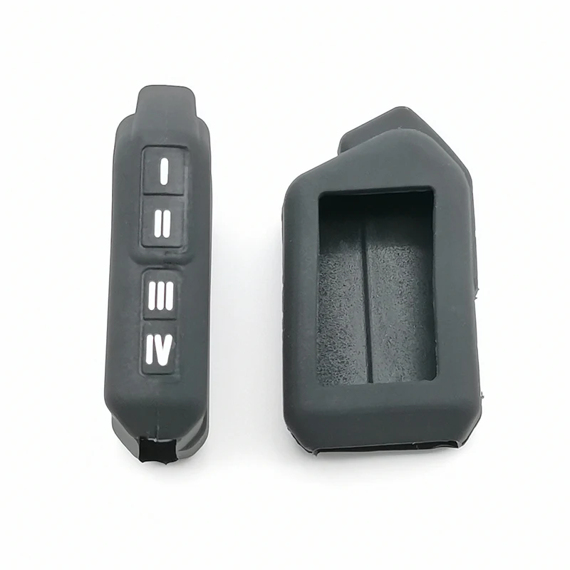 

Two Way LCD Remote Fob Silicone Key Chain Case Cover For Sher-khan Mobicar A Mobicar B Russian Version 2 Way Car Alarm System