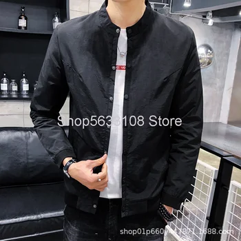 

Men Coat 2020 Autumn Handsome Trend Joker Plus Fat Plus Size Autumn Clothes Leisure Jacket Shirt Male