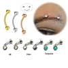 1Pc Steel 16G 8mm  Stainless Steel Curved Ball Internal Thread Barbell Curved Eyebrow Rings Bars Piercing Jewelry Body Fashion ► Photo 2/6