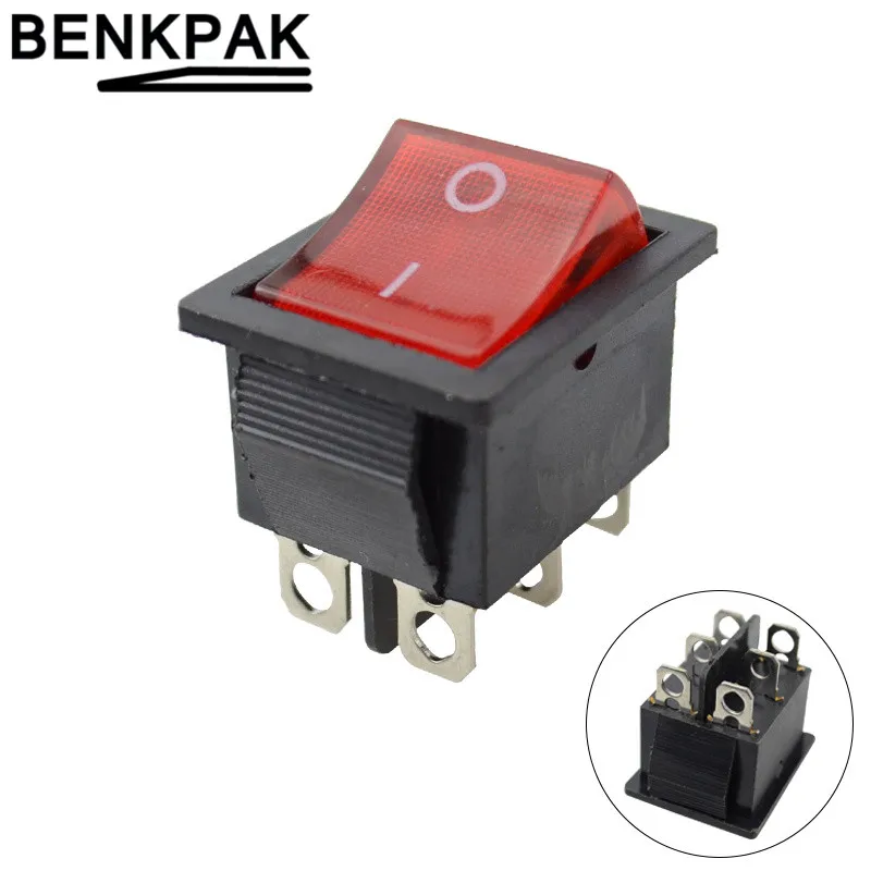 2 шт. 4 контактный 6 клавишный переключатель 220 В|on-off switch|on-off rocker switch |