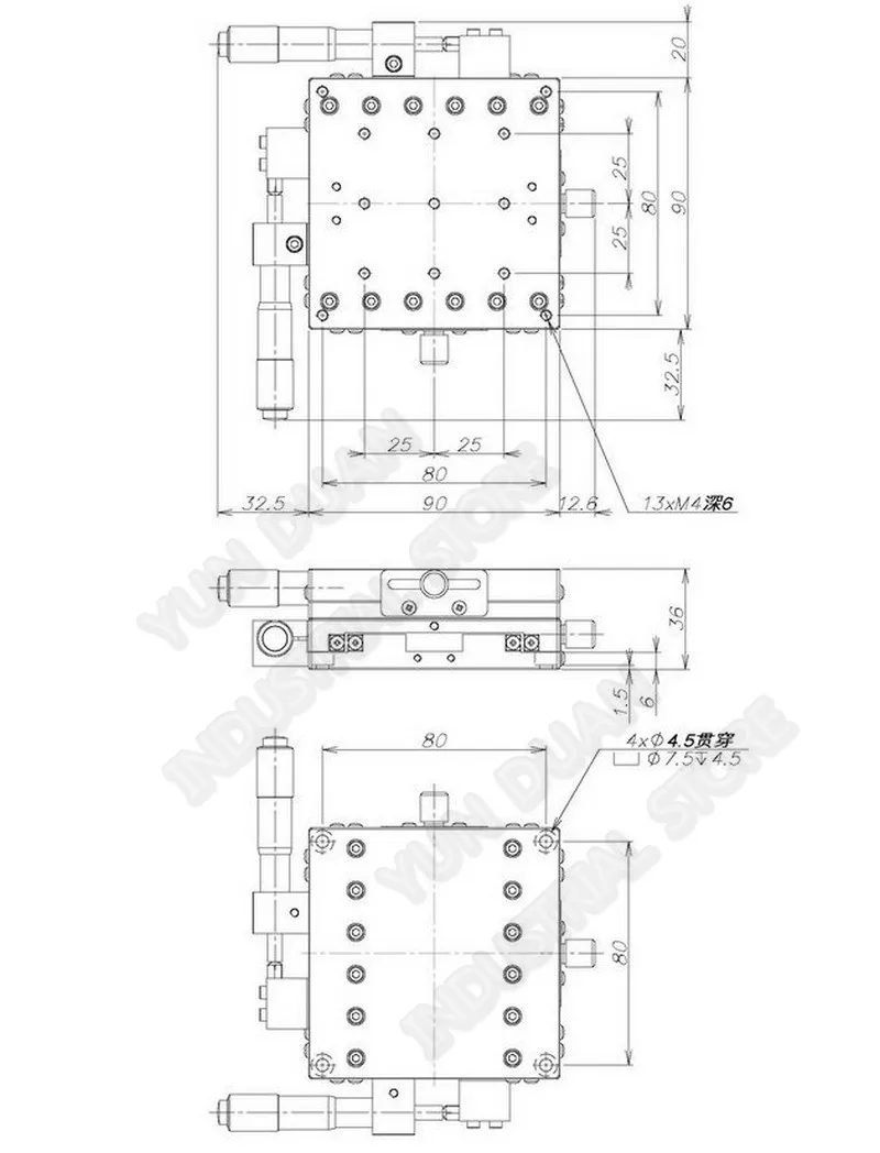 XY Axis 90*90 мм 3," станция для обрезки вручную перемещаемая платформа направляющая с поперечным роликом линейный сценический раздвижной стол LY90-L