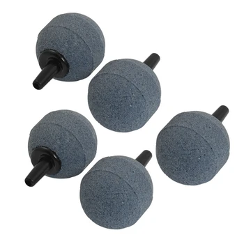 

5 Pcs Fish Tank Bubble Maker Air Stone 25mm Diameter Gray
