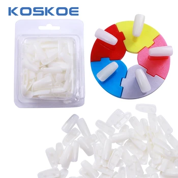 

KOSKOE Color Card False Nail Tips Practice Display Stands Holder & 100Pcs Removable Practice False Nails Tip Set Nail Art Design