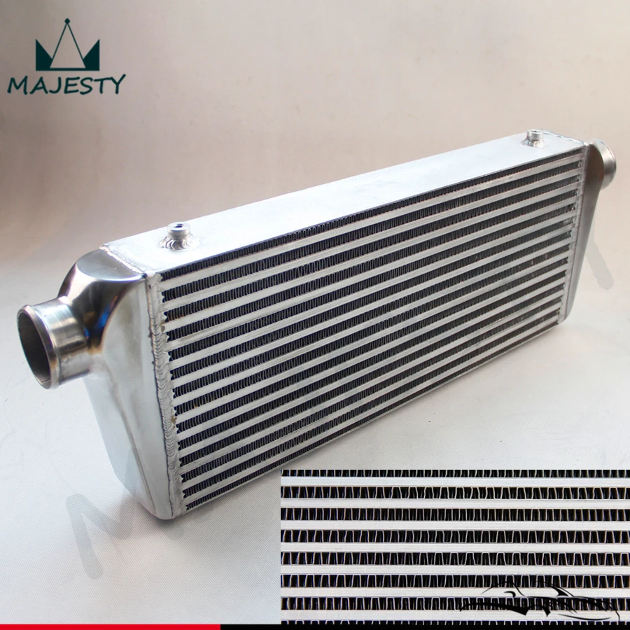 450x300x75mm Aluminum Universal Front-Mount Turbo Intercooler FMIC For Inlet Outlet 76mm 3 Pipe Tube Bar /& Plate Heat Exchanger Intercooler